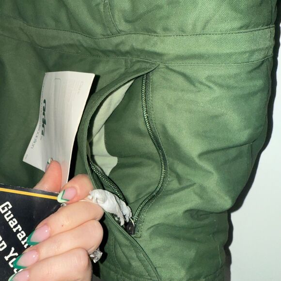 LL Bean Women's Gore-Tex Goose Down Hooded Fur Parka Coat - Forest Green XL - Picture 5 of 16